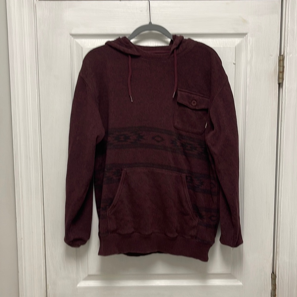 Burgundy Vans Hooded Sweatshirt